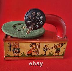 Rare Gramophone Bing Pour Enfant (1927) Superbe Etat Et Fonctionne