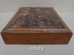 Rare Jeu de Cubes Incendie de la Cathedrale de Reims WW1 Complet + Boite 1920