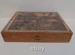 Rare Jeu de Cubes Incendie de la Cathedrale de Reims WW1 Complet + Boite 1920