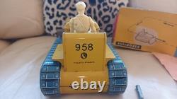 Rare Jouet Ancien Tôle Memo Bulldozer Neuf Boite D'origine