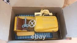 Rare Jouet Ancien Tôle Memo Bulldozer Neuf Boite D'origine