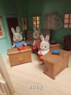 Rare Les Petits Malins-malinville-l'ecole-bandai-1986-+mobilier+5 Figurine. Boite