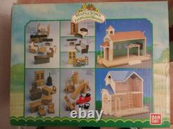 Rare Les Petits Malins-malinville-l'ecole-bandai-1986-+mobilier+5 Figurine. Boite