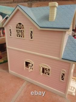 Rare Les Petits Malins-malinville-poste/maison-vintage-1985-+mobilier+4figurines