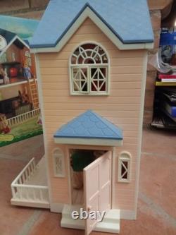 Rare Les Petits Malins-malinville-poste/maison-vintage-1985-+mobilier+4figurines