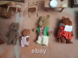 Rare Les Petits Malins-malinville-poste/maison-vintage-1985-+mobilier+4figurines