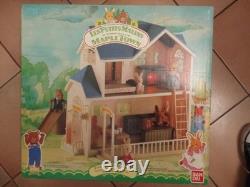Rare Les Petits Malins-malinville-poste/maison-vintage-1985-+mobilier+4figurines
