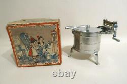 Rare Machine à Laver de Poupée aluminium Parfait etat + Boite 1930 Allemagne