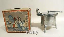 Rare Machine à Laver de Poupée aluminium Parfait etat + Boite 1930 Allemagne