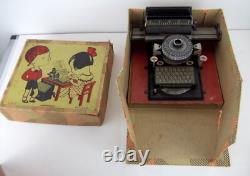 Rare Petite machine à écrire Junior, Jouet ancien enfant dans boite d'origine