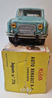 Rare Renault 4L RICO en boite d'origine jouet ancien tôle comme Joustra