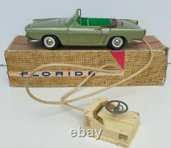 Rare Renault Floride FJ Verte téléguidé en boite jouet ancien tôle Joustra