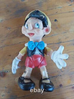 Rare Vintage 1960s Pinocchio Squeak/Squeeze Doll Disney Famosa, pouêt, 40 cm