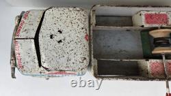 Rare camion dépanneuse Wyandotte jouet ancien tôle fer blanc style Triang Tonka