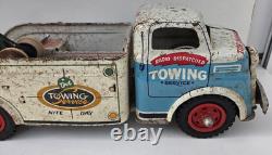 Rare camion dépanneuse Wyandotte jouet ancien tôle fer blanc style Triang Tonka