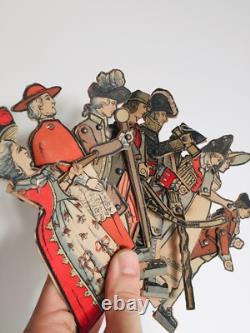 Rare ensemble de 9 personnages en papier comme Épinal