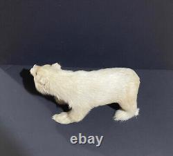 Rarissime ours polaire jouet ancien années 1930 1940 teddy bear