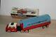 Red China Tin Toy Friction Covered Truck