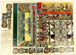 SAUSSINE Championnat International de Natation BELLE PLANCHE CHROMOLITHOGRAPHIE