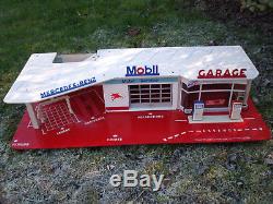 Superbe Garage Station Mobil Depreux 1970 Bel Etat For 1/43 Dinky Toys