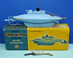 Sutcliffe 1976 Fer Blanc Mécanisme Unda sous-Marin Presque Neuf Emballé Avec Clé