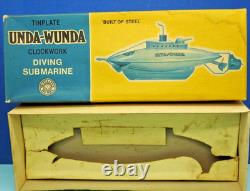 Sutcliffe 1976 Fer Blanc Mécanisme Unda sous-Marin Presque Neuf Emballé Avec Clé