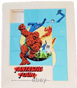 The Thing, Jeu de Taquin, 1978, 12 x 10 cm vintage, RARE, Marvel, Mystery Puzzle