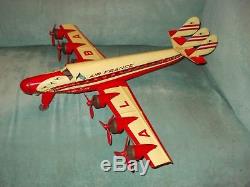 Tin Toy Jouet Ancien Rare Avion Joustra En Tole La Croix Du Sud Air France Alba