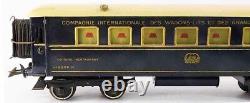 Train echelle O HORNBY VOITURE RESTAURANT TRAIN BLEU vers 1938 / jouet ancien