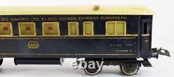 Train echelle O HORNBY VOITURE RESTAURANT TRAIN BLEU vers 1938 / jouet ancien