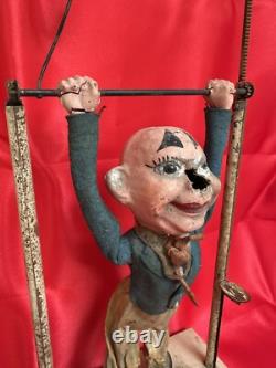 Trapéziste Clown Art Forain Jouet Ancien