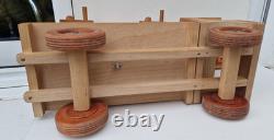 Très grand camion de pompier Dejou jouet ancien en bois en très bel état