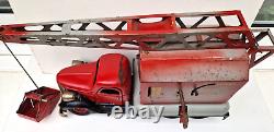 Très rare gros camion grue routier Vébé VEBE jouet ancien tôle CIJ JRD joustra