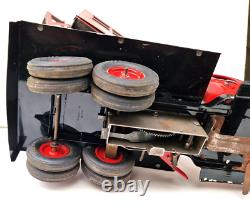 Très rare gros camion grue routier Vébé VEBE jouet ancien tôle CIJ JRD joustra