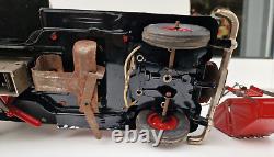 Très rare gros camion grue routier Vébé VEBE jouet ancien tôle CIJ JRD joustra