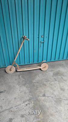 Trottinette Ancienne Début XX ème 1900 en Bois Patinette Rare Enfant Jeu Jouet
