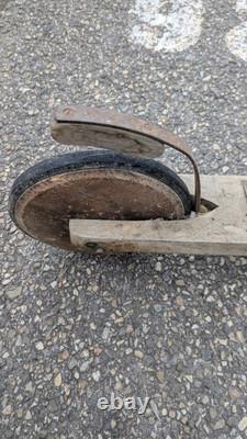 Trottinette Ancienne Début XX ème 1900 en Bois Patinette Rare Enfant Jeu Jouet