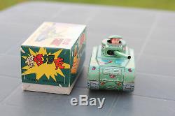 Very rare MF062 Red China friction tank tin toy with box