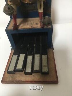 Victor Bonnet Le Clown Orchestre 1920, Jouet Tôle Ancien Fonctionne, V. B