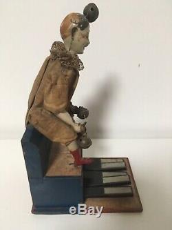 Victor Bonnet Le Clown Orchestre 1920, Jouet Tôle Ancien Fonctionne, V. B