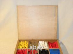 Vintage Jouet Ancien Coffret En Bois De Lego System Set Wood Wooden Box Ho 1/87