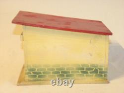 Vintage Jouet Ancien En Bois Peint Superbe Petit Garage Toy Wooden Cij Citroen