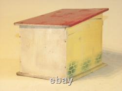 Vintage Jouet Ancien En Bois Peint Superbe Petit Garage Toy Wooden Cij Citroen