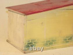 Vintage Jouet Ancien En Bois Peint Superbe Petit Garage Toy Wooden Cij Citroen