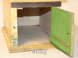Vintage Jouet Ancien En Bois Peint Superbe Petit Garage Toy Wooden Cij Citroen