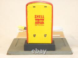 Vintage Jouet En Tole Pont Elevateur Auto Service Shell Tankstelle Gama Arnold