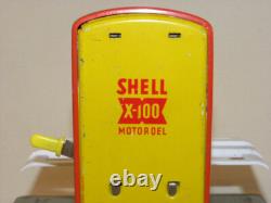 Vintage Jouet En Tole Pont Elevateur Auto Service Shell Tankstelle Gama Arnold