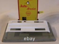 Vintage Jouet En Tole Pont Elevateur Auto Service Shell Tankstelle Gama Arnold