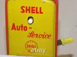 Vintage Jouet En Tole Pont Elevateur Auto Service Shell Tankstelle Gama Arnold