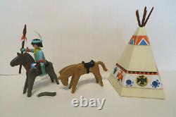Vintage Playmobil Klicky Indiens 3120 Pastel Western Far West 1974